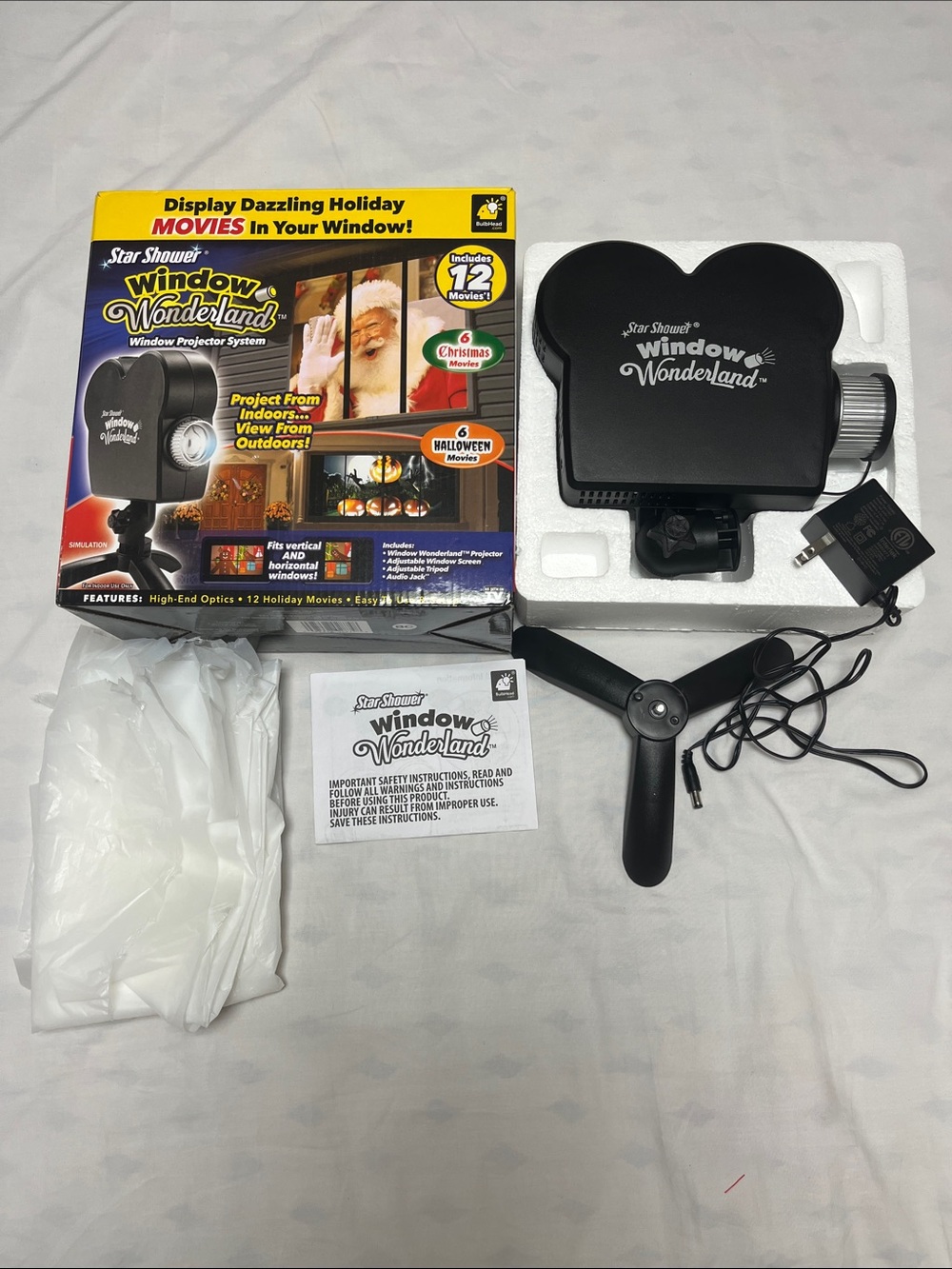 Star Shower Window Wonderland Holiday Projector - Black